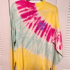 Disney Pink and Yellow Tie-Dye Kids Sweatshirt